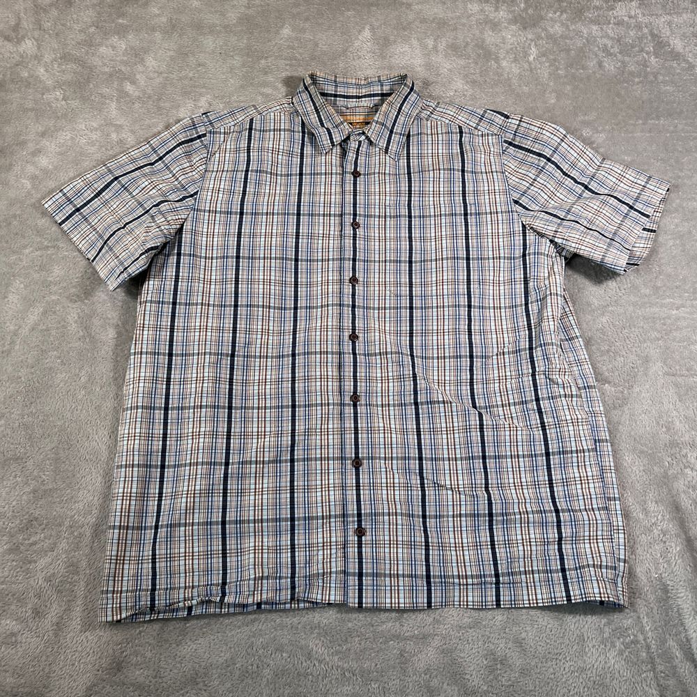 5.11 Tactical Covert Conceal Shirt Men Medium Casual Short Sleeve‎ Blue Plaid